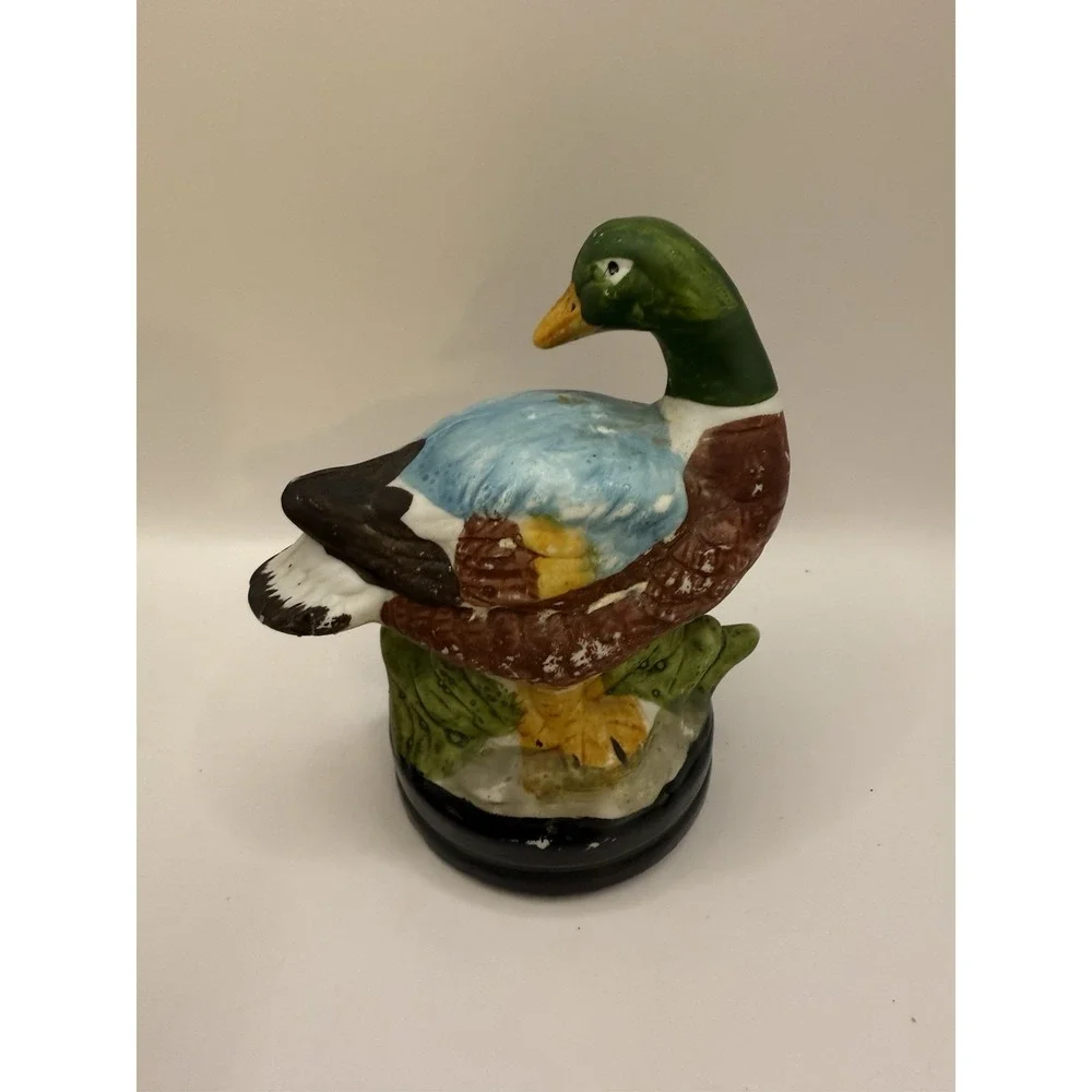 Vintage Mallard‎ Duck Ceramic Figurine Hand Painted 4.5
